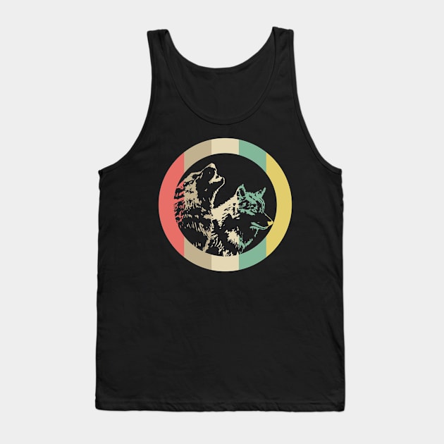 Wolf Pack | Howl Wolves Wilderness Predator Retro Tank Top by DesignatedDesigner